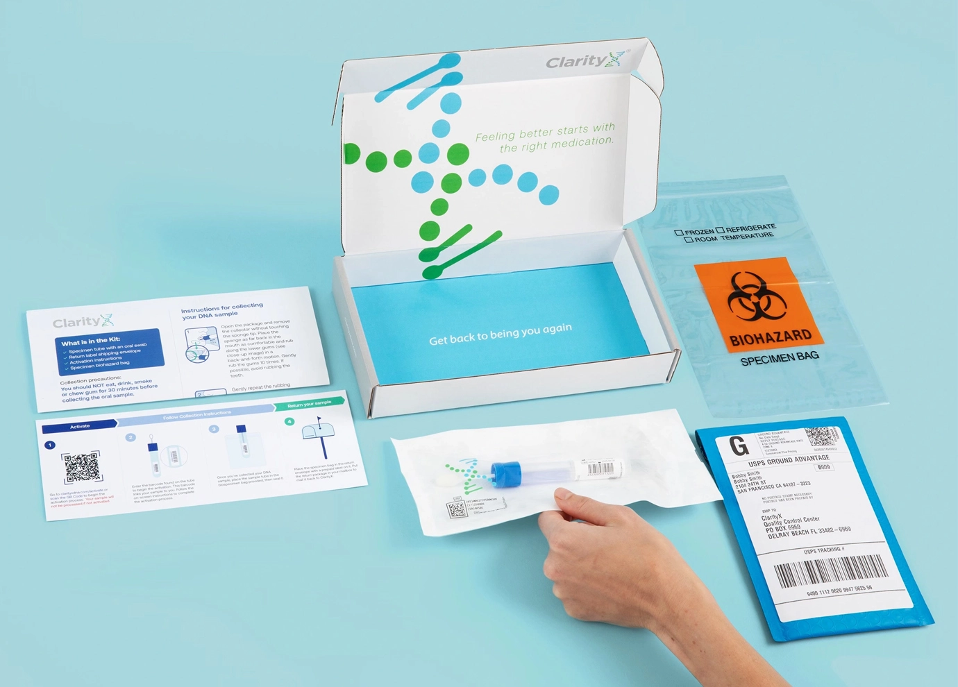 Mental health genetic test box